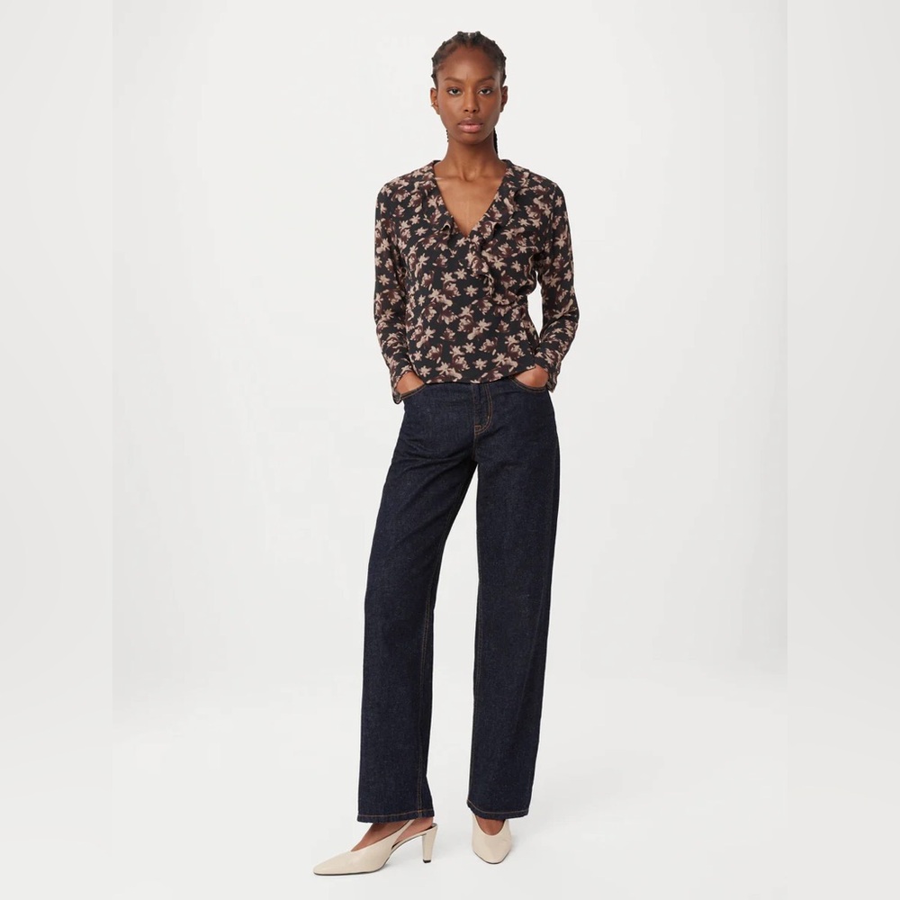 NWT Frank and Oak Size L The Crossover Floral Blouse